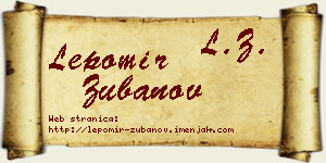 Lepomir Zubanov vizit kartica
